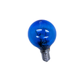 LAMPADA SOLARE RIPOSANTE VETRO AZZURRO 40W E14 INCANDESCENZA