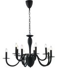 LAMPADARIO ARMSTRONG NERO 10XE14 92X53CM