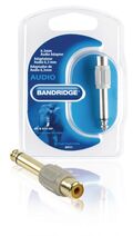 Adattatore Mono-Audio 6.35mm Maschio-RCA Femmina Grigio