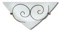 APPLIQUE RICCIOLO BIANCO 1XE27 40X19CM